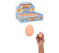 Henbrandt 12 x Brown Bouncing Egg Balls 4.9cm - Premium Quality Stress Relief Toys for Children Adults Party Games Entertainment Activities