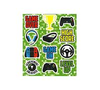 HENBRANDT 12 x Gamer Sticker Sheets