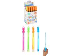 Henbrandt 12 x Large Bubble Swords - 110ml - 32cm - 4 Assorted Colours - Bubble Blower Party Favours Loot Bag Fillers - Kids Summer Toys for Girls and Boys