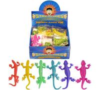 Henbrandt 12 x Lizards Stretchy Stretchies Party Bag Fillers Favours Toys - Assorted Colours