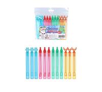 Henbrandt Single Mini Christmas Bubble Tubes with Wand (Pack of 12) Children’s 4ml Party Bubbles with Xmas Toppers Stocking Fillers Loot Bag Fillers Party Bags Outdoor Games for Boys and Girls