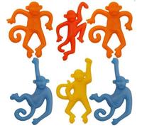 Henbrandt 12 x Monkeys Stretchy Stretchies Party Bag Fillers Favours Toys - Assorted Colours