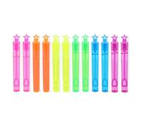 HENBRANDT 12 Neon Star Party Bubble Tubes with Wand (Pack of 12) Children's 4ml Party Bubbles Loot Bag Fillers Summer Games for Boys and Girls Kids Party Bags
