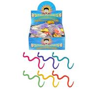 Henbrandt 12 x Stretch Stretchy Snakes Assorted Colours - Party Bag Fillers Favours Toys