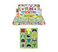 Henbrandt 120 Gamer Sticker Sheets - 1440 Stickers - Video Game Party Supplies, Loot Bag Fillers, Arts & Crafts - 10cm x 11.5cm - 12 Stickers Per Sheet