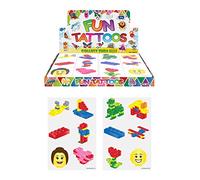Henbrandt 12x Brickz Temporary Tattoos - Party Favours / Loot Bag Fillers