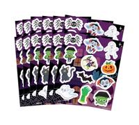 Henbrandt 12x Halloween Stickers Sheets Mini Halloween Stickers for Children Trick or Treat Party Bag Fillers Reward Stickers Arts and Crafts for Kids Loot Bag Lucky Dip Favours for Girls and Boys