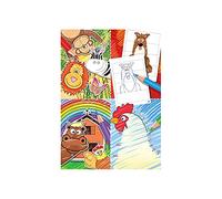 Henbrandt 12x Mini Colouring Books for Kids A6 Animal Activity Book Colouring Fun Party Bag Boys and Girls Colouring Books