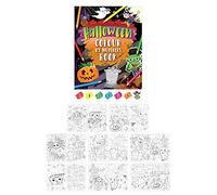 HENBRANDT 12x Mini Halloween Colour By Numbers Kids A6 Activity Book Halloween Trick or Treat Spooky Colouring Fun Party Favour Loot Bag Filler Lucky Dip for Boys and Girls Colouring Books