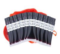 Henbrandt 192ml Fake Blood 12 x 16ml Tube Liquid Blood Special Effect Horror Make Up SFX for Theatre Stage Vampire Zombie Halloween Fancy Dress Costume Accessory for Kids and Adults