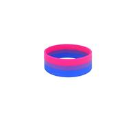 HENBRANDT 1x Bisexual Pride Silicone Festival Bracelet LGBT Pride Accessories LGBTQ Rainbow Silicone Bracelets Bi Bisexual Gay Pride Wristbands