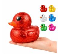 Henbrandt 1x Giant Glitter Duck Toy, 17.5cm 6 Assorted Colours