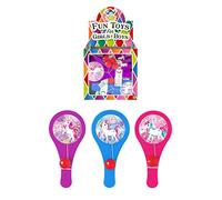 HENBRANDT 1x Mini Unicorn Paddle Bat and Ball Game Biff Bats for Kids Party Bag Favours Loot Bag Fillers Stocking Fillers Wedding Games for Girls and Boys