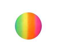 HENBRANDT 1x Rainbow PVC Inflatable Ball 25cm - Vibrant Multicolour Play Ball for Children Adults Indoor Outdoor Sports Beach Party Fun Activities
