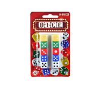 Henbrandt 2 x 10 Pack Six-Sided Coloured Dice with Rounded Edges 14mm Smooth Rolling D6 Game Dice Set Dice Maths Resource for Family Gameplay, DND, Ludo, Bunco, Farkle and Tenzi
