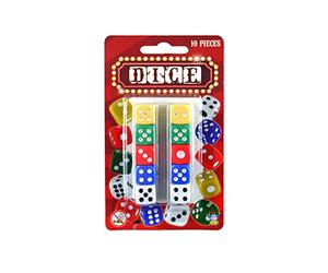 Henbrandt 2 x 10 Pack Six-Sided Coloured Dice with Rounded Edges 14mm Smooth Rolling D6 Game Dice Set Dice Maths Resource for Family Gameplay, DND, Ludo, Bunco, Farkle and Tenzi