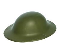 HENBRANDT 2 x Adult Green British Army Soldier Helmet Military Brodie Style WW1 WW2 Tommy Helmet Shrapnel Tin Hat Home Guard One Size Halloween Fancy Dress Accessories for Men and Women