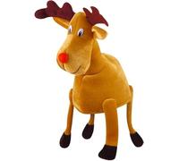 HENBRANDT 2 x Adult Red-Nosed Reindeer Christmas Hat with Dangling Legs Funny Hat Plush Novelty Secret Santa Gifts Joke Party Headwear Fancy Dress Costume Accessory for Men and Women