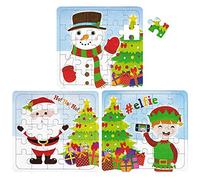 HENBRANDT 2 x Christmas Puzzles - 25 Piece Mini Jigsaw Puzzle - Boys Girl Unisex Party Bag Fillers