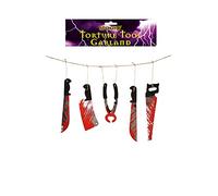 HENBRANDT 2 x Garland Torture for Halloween Decorations, Size: 1.80m, Material Plastic