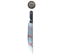 Henbrandt 2 x Large 50cm Halloween Fake Bloody Chef Kitchen Butcher Knife Prop Weapon with Blood Splatter Trick or Treat Fancy Dress Costume Accessories