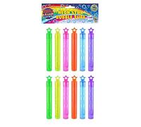 HENBRANDT 2 x Neon Bubble Tubes with Star Topper, Pack of 12