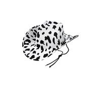 HENBRANDT 2 x White and Black Cow Print Cowboy Hats - Adult Fancy Dress Cowgirl Costume Accessory with Chin Cord