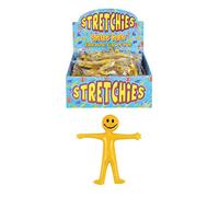 HENBRANDT 20 x Stretchy Smile Men Yellow Stretch Stretchies Kids Party Favour Loot Bag Filler Lucky Dip for Boys and Girls