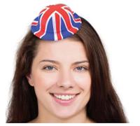 Henbrandt 20x Mini Union Jack Plastic Bowler Hats Party Accessories Royal Coronation Hats Great British Flag Hat Street Party Union Jack Party Supplies Mini Bowler Hats for Men and Women