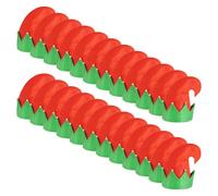 HENBRANDT 24 x Adult Elf Hat with Bells Red and Green Felt Elves Hat Christmas Novelty Gift Xmas Party Hats Jingle Bells Elf Fancy Dress Costume Accessories for Men and Women