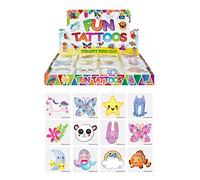 Henbrandt 24 x Cute Temporary Tattoos Children's Birthday Loot Party Bag Filler