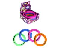 HENBRANDT 24 x Flying Discs 25cm Assorted Neon Colours Flying Ring Kids Disc Toys Summer Fun Beach Garden Picnic Party Outdoor Sports Game for Boys and Girls