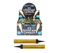 Henbrandt 24 x GOLD Ice Sparkling Fountain Candles (Packs of 2) - 48 Total