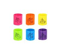 HENBRANDT 24 x Mini Unicorn Magic Spring for Kids 6 Assorted Colours Mini Spring Toys Party Bag Favours Loot Bag Fillers Lucky Dip Favours Stocking Fillers for Girls and Boys