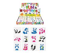 HENBRANDT 24 x Panda Temporary Tattoos Children's Birthday Loot Party Bag Filler