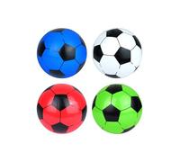 HENBRANDT 24 x PVC Footballs 23cm for Kids in Four Assorted Colours - Inflatable Beach Toy Ball - Garden Games for girls and boys