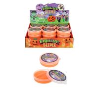 Henbrandt 24 x Slime Tubs Halloween Party Bag Favours for Kids Orange Pumpkin Putty Lucky Dip Favours Loot Bag Stocking Fillers for Boys and Girls