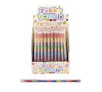 HENBRANDT 24X Children Kids Swap Swop Point Crayons Stacker Pencils Party Loot Bag Fillers