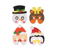 Henbrandt 24x Christmas Foam Masks EVA Foam Face Mask Novelty Toys Party Supplies Christmas Fancy Dress Costume Kids Party Favour Loot Bag Filler for Boys and Girls