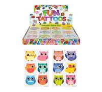 Henbrandt 24x Owl Temporary Tattoos - Party Favours / Loot Bag Fillers