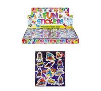 Henbrandt 24x Superhero Sticker Sheets - Party Favours / Loot Bag Fillers / Lucky Dip Prizes / Kids Arts & Crafts