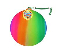 HENBRANDT 25cm Rainbow Ball With Hook & Spiral Keyring (1 Ball)