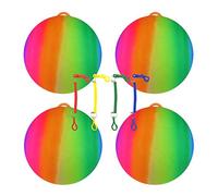 HENBRANDT 25cm Rainbow Ball With Hook & Spiral Keyring (1 Ball)