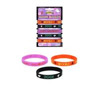 HENBRANDT 2x Halloween Silicone Wristbands 5-Pack Silicone Bracelets Trick or Treat Spooky Fun Halloween Accessories Party Bag Favours Loot Bag Fillers for Boys and Girls