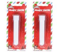 HENBRANDT 2x Magic Snow Tubes 12cm Vial Christmas Time Instant Snow Powder DIY Xmas Slime Fake Snowflakes for Winter Wonderland Christmas Party Decorations