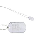 HENBRANDT 2x Military Dog Tag Necklace with 75cm Ball Chain Stainless Steel ID Tag WW2 Special Forces US Army Soldier Cosplay Prop Action Hero Fancy Dress Accessory for Men and Women