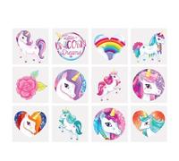 Henbrandt 2XAssorted Mini Unicorn Tattoo Stickers - Pack of 12
