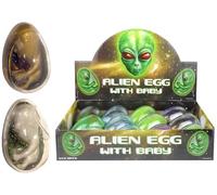 Henbrandt 3 Assorted Colours Stretchy Space Alien Embryo In Goo & Hard Egg Shell