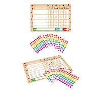 Henbrandt 3 x Children’s A4 Reward Chart with Colourful Star Stickers - Pack of 8 - Positive Motivation Star Chart for Chores + Good Behaviour at Home and Classroom for Boys and Girls