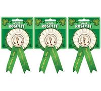 HENBRANDT 3 x Happy St Patrick's Day Irish Rosette Badge Ribbons